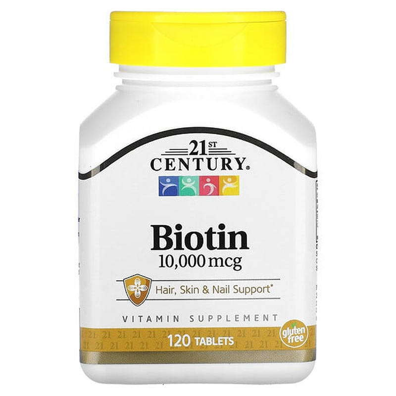 21st Century 21st Century Biotin Ultra Potency, 10,000 Mcg  Tablets 120 Ct Vitamins & Supplements Lavender