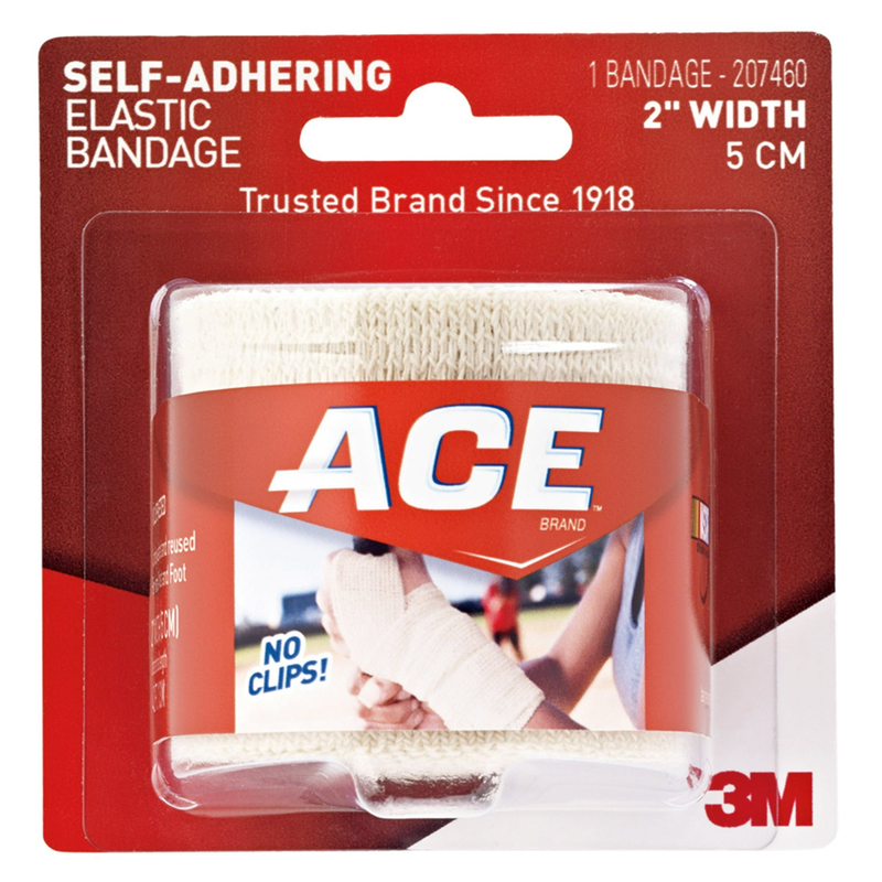 ACE ACE Elastic Bandage, Self Adhering, 2 Inch Width Medical Tape & Bandages White Smoke