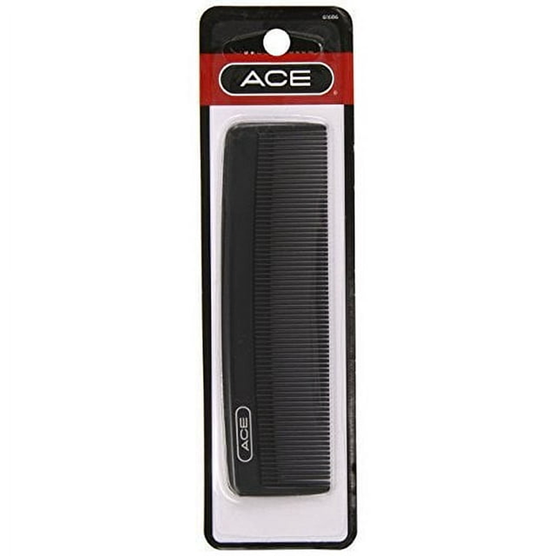 ACE ACE 5" Black Fine Tooth Bobby & Pocket Purse Comb - 1 Pc Combs & Brushes Dark Slate Gray