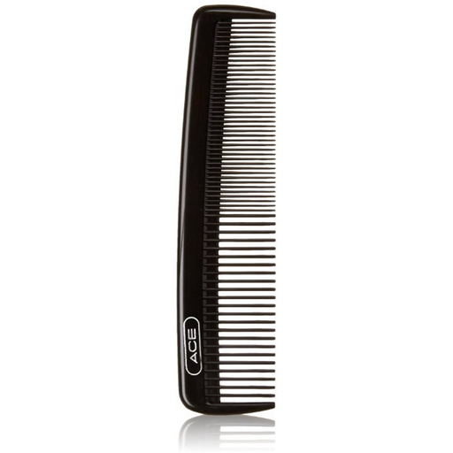ACE Ace Pocket Hair Comb, Black Combs & Brushes Dark Gray