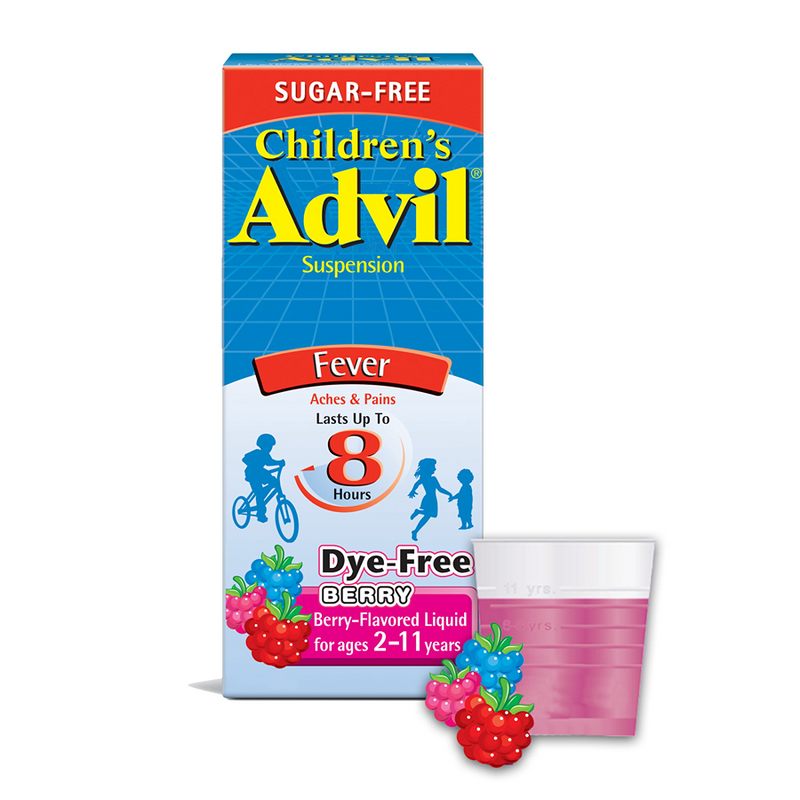 Advil Advil® Children's Sugar-Free Berry – 100 mg per 5 mL Ibuprofen (4 fl oz) Health & Beauty White Smoke