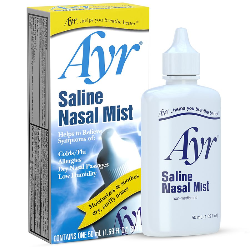 Ayr Ayr Saline Nasal Mist - 1.69 Fl Oz Respiratory Care White Smoke
