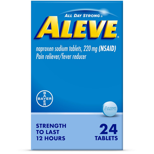 Aleve Aleve Pain Reliever & Fever Reducer Naproxen Sodium Tablets 24T 6ct Naproxen Dodger Blue Default Title