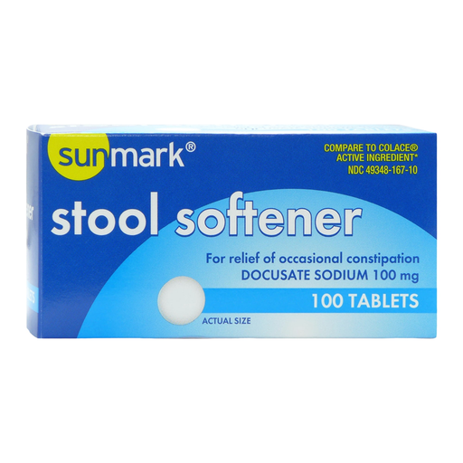 GeriCare GeriCare Health Star Docusate Sodium Stool Softener Tablets, 100 Mg Health & Beauty Medium Blue