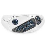 Bids.com 0.31 Carat Genuine Blue Diamond .925 Sterling Silver Ring Rings Lavender size 9.00,size 6.00,size 7.00,size 8.00