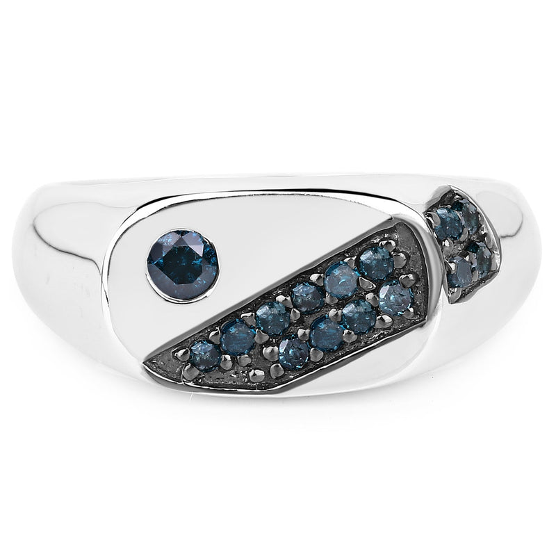 Bids.com 0.31 Carat Genuine Blue Diamond .925 Sterling Silver Ring Rings Lavender size 9.00,size 6.00,size 7.00,size 8.00