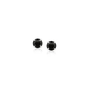 Bids.com 14k White Gold Stud Earrings with Black 4mm Cubic Zirconia Earrings White Smoke White Gold