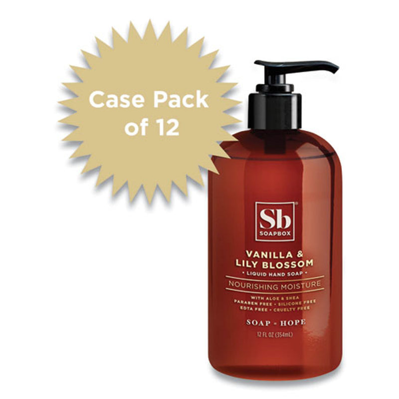 Soapbox Soapbox Liquid Vanilla &  Lily Blossom Hand Soap 12 Fl Oz Dish Detergent & Soap White Smoke