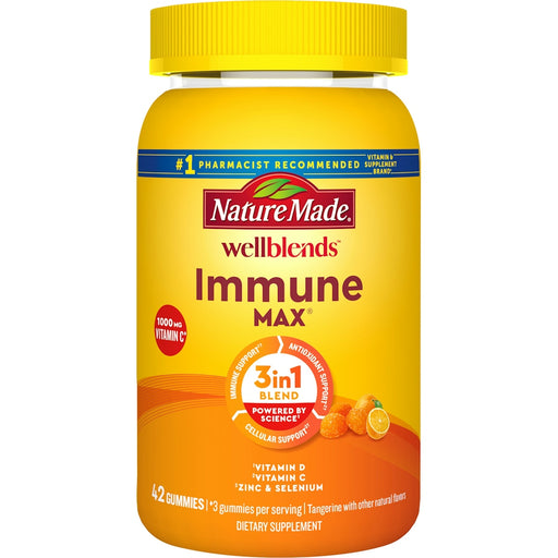Nature Made Nature Made Immune Max, Tangerine, 3 In 1 Blend, Gummies Vitamins & Supplements Gold