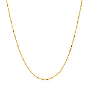 Bids.com 14k Yellow Gold Diamond-Cut Bead Chain 1.0mm Necklaces White Smoke 16 / Yellow Gold,18 / Yellow Gold,20 / Yellow Gold