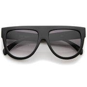 zeroUV Large Oversized Flat Top Teardrop Frame Aviator Sunglasses 9142 Sunglasses Dark Slate Gray Matte Black Lavender