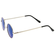 zeroUV Retro Lennon Style Round Circle Metal Mirror Lens Sunglasses 1408 Sunglasses White Smoke Gold Mirror,Silver Yellow,Silver Blue,Silver Red,Gold Midnight,Gold Ice,Gold Fire,Gold Sun,Silver / Silver Mirror