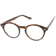 zeroUV Vintage European Clear Lens Small Round Glasses 8403 Glasses White Smoke Dark Tortoise,Black,Yellow Tortoise,Crystal Clear,Black Tortoise Clear,Black Clear Clear