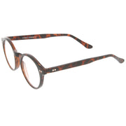 zeroUV Vintage European Clear Lens Small Round Glasses 8403 Glasses White Smoke Dark Tortoise,Black,Yellow Tortoise,Crystal Clear,Black Tortoise Clear,Black Clear Clear
