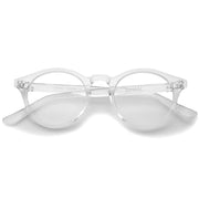 zeroUV Vintage European Clear Lens Small Round Glasses 8403 Glasses White Smoke Crystal Clear