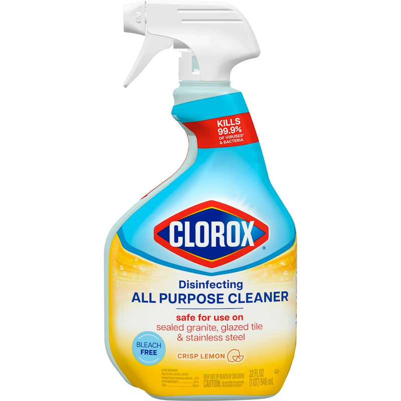 Clorox Clorox Disinfecting All Purpose Cleaner Bleach Free, Crisp Lemon, 32 Fl Oz Saxophone Care & Cleaning White Smoke
