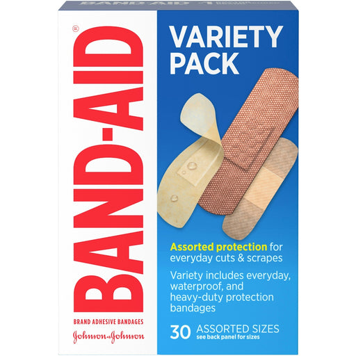 Band-Aid Brand Band-Aid® Brand Adhesive Bandages – Variety Pack (Assorted Sizes) First Aid White Smoke