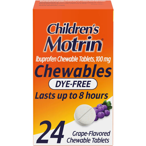 Children's Motrin Motrin Chd Cw  100 Mg 24 Grape Df Grapes Chocolate