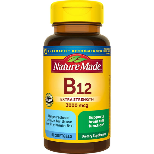 Nature Made Nature Made Extra Strength Vitamin B12 3000 Mcg Energy Metabolism Support Softgels - 60ct Vitamins & Supplements White Smoke