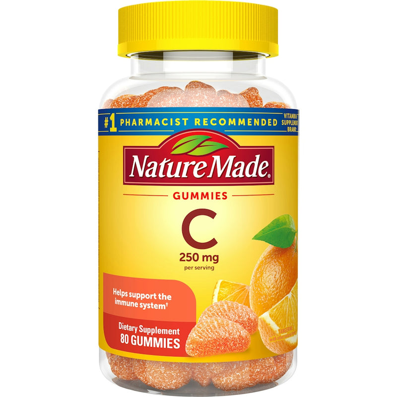 Nature Made Nature Made Vitamin C 125 mg Adult Gummies, Immune Support, Tangy Orange Flavor, 80 Count Vitamins & Supplements White Smoke