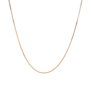 Bids.com 18k Rose Gold Classic Box Chain (0.60 mm) Necklaces White Smoke 18 / Rose Gold