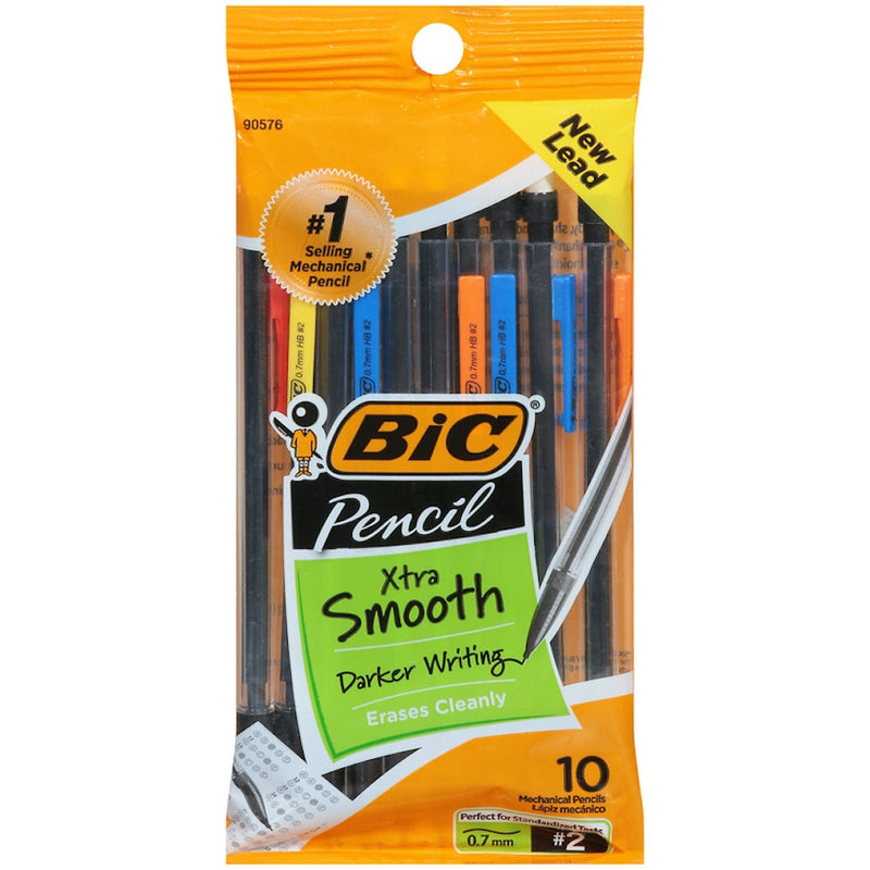BiC BiC Bi C Mechanical Pencils, Xtra Smooth, 2 (0.7mm) Mechanical Pencils Orange