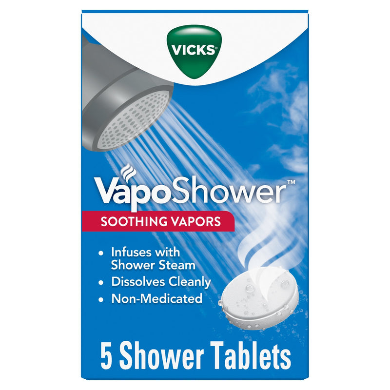 Vicks Vicks VapoShower Soothing Shower Bombs, Infused with Menthol, Camphor & Eucalyptus, 5 Count Bath & Body Dark Cyan