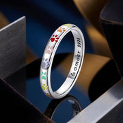 Bids.com 925 Sterling Silver Enamel Oxidized Silver Ring Size 6.0 Rings Black 6,7,8,10D,7D,9D,5,9