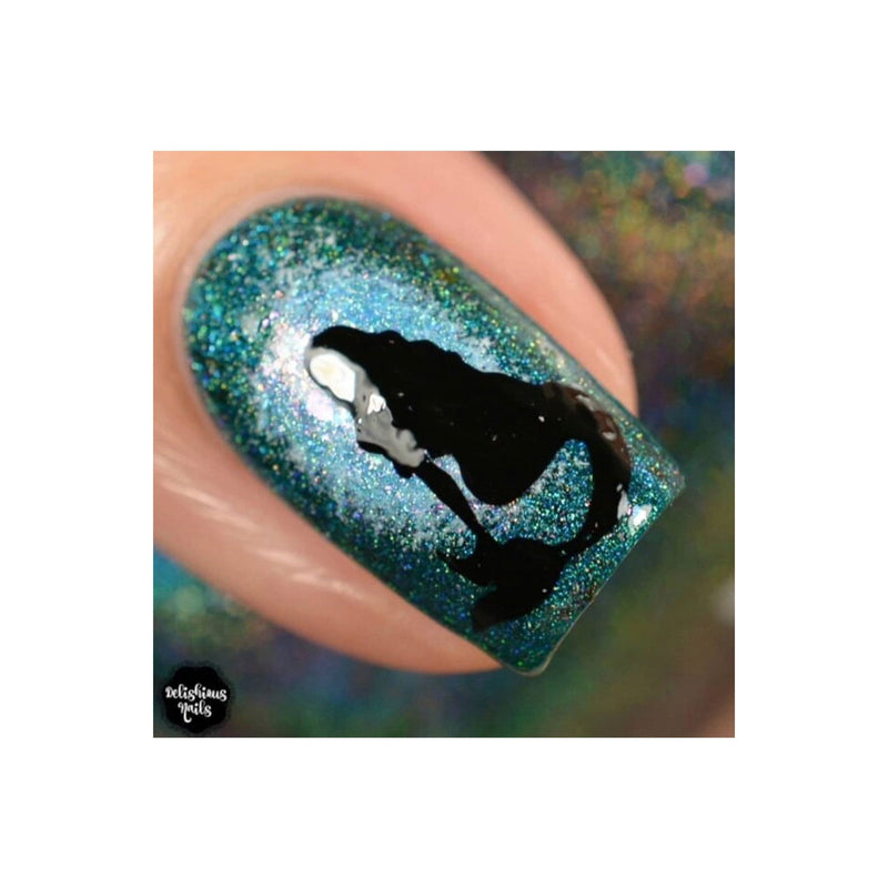 UberChic Beauty Mermaid Life Stamping Plate Dark Slate Gray