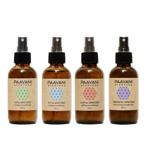 Paavani Ayurveda The Aromatherapy Ritual Kit | Ayurvedic Spritzers for Mood & Dosha Balance variable White Smoke 2 fl oz.,4 fl oz.