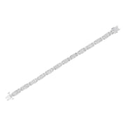 Bids.com 14K White Gold 5.0 Cttw Princess Cut Diamond Invisible Set Alternating Size D Shaped Links Tennis Bracelet (H-I Color, SI2-I1 Clarity) - 7â€ Bracelets White Smoke White.Gold / 7