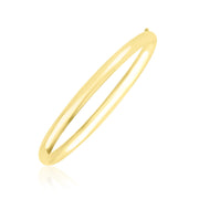 Bids.com 10k Yellow Gold Dome Style Shiny Bangle Bracelets White Smoke 7 / Yellow Gold