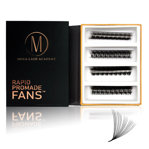Mega Lash Academy 18D Mix Rapid Promade Fans® - 500 Fans Promade Fans Black 0.03 / D / Mixed 11-12-13-14 mm,0.03 / D / Mixed 13-14-15-16 mm,0.03 / D / Mixed 15-16-17-18 mm,0.03 / D / Mixed 17-18-19-20 mm