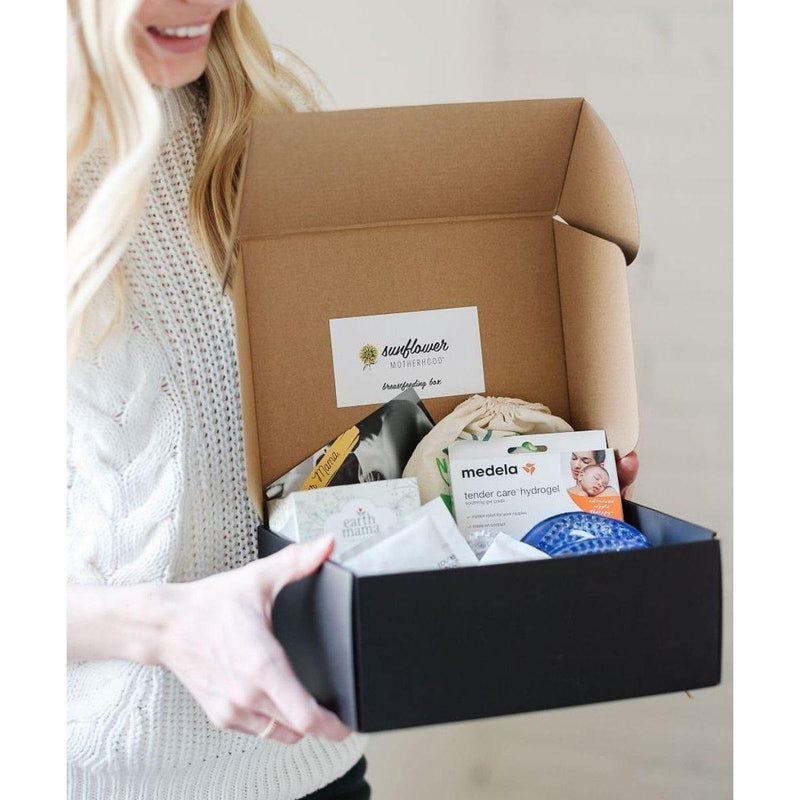 Sunflower Motherhood Breastfeeding Box Postpartum Gift Gray