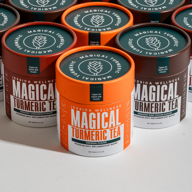 Jessica Wellness Shop Magical Turmeric Tea Full Pack Dark Slate Gray Sweet,Unsweetened
