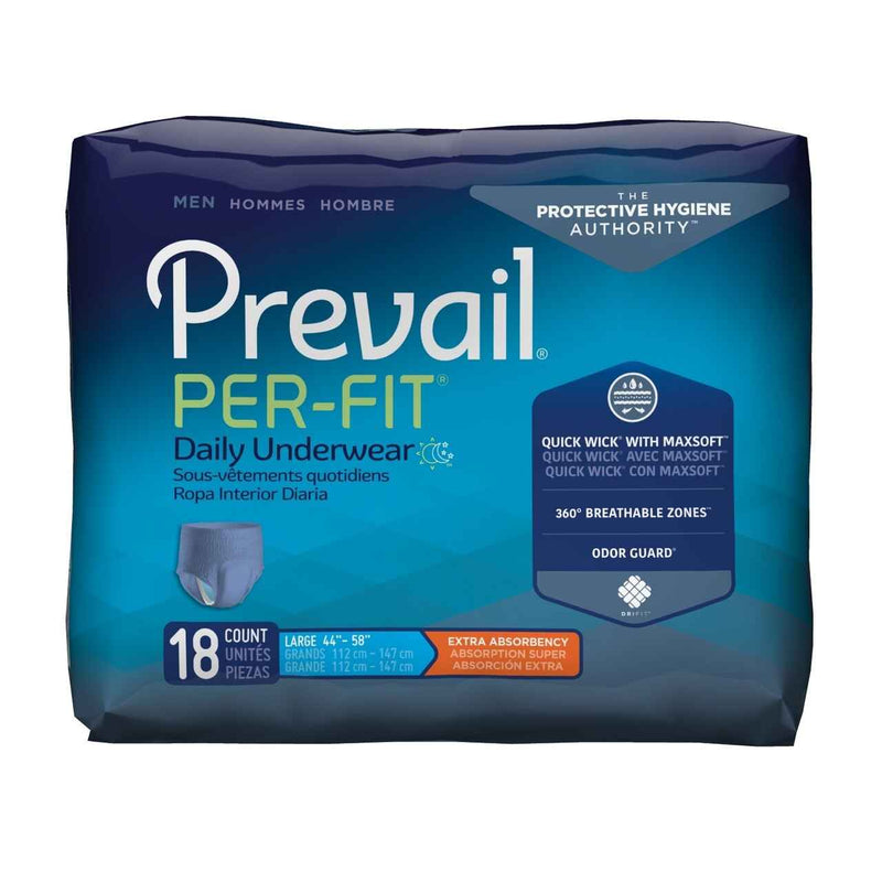 First Quality First Quality Prevail Per-Fit Men Pull On Absorbent Underwear Underwear Dark Cyan