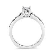 Bids.com 14K White Gold Diamond 1/2 Cttw Princess Cut Diamond Engagement Ring (G-H Color, VS2-SI1 Clarity) - Size 7 Rings White Smoke 7 / White.Gold