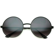 zeroUV Oversize Vintage Inspired Metal Round Circle Sunglasses 8370 Sunglasses White Smoke Black Lavender