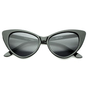 zeroUV Womens Fashion Hot Tip Pointed Vintage Cat Eye Sunglasses 8371 Sunglasses White Smoke Black Smoke