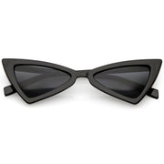 zeroUV Women's Fashion Retro Triangle Cat Eye Sunglasses C570 Sunglasses White Smoke Black Smoke