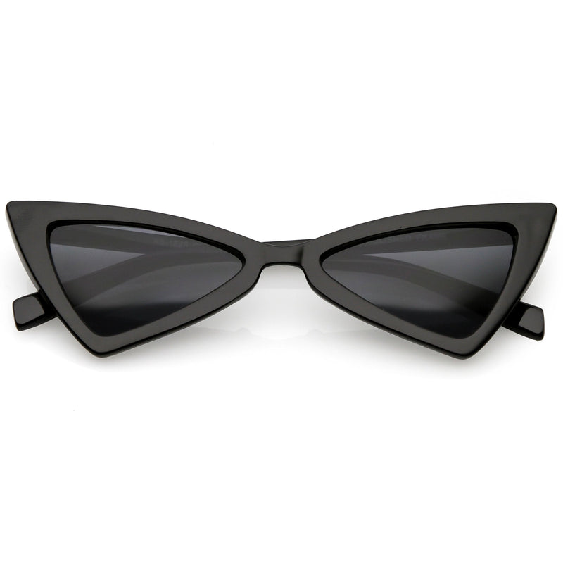 zeroUV Women's Fashion Retro Triangle Cat Eye Sunglasses C570 Sunglasses White Smoke Black Smoke