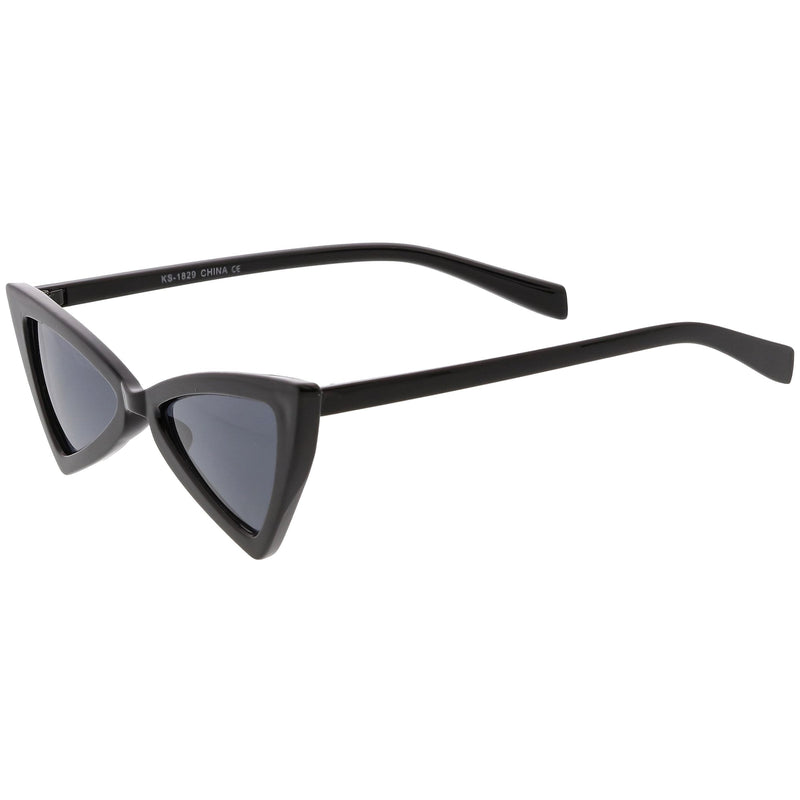 zeroUV Women's Fashion Retro Triangle Cat Eye Sunglasses C570 Sunglasses White Smoke Black Smoke,Matte Black Green,Red Smoke,White Smoke,Tortoise Brown,Pink Smoke