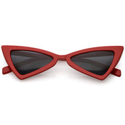 zeroUV Women's Fashion Retro Triangle Cat Eye Sunglasses C570 Sunglasses White Smoke Red Smoke