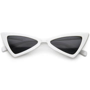zeroUV Women's Fashion Retro Triangle Cat Eye Sunglasses C570 Sunglasses White Smoke White Smoke