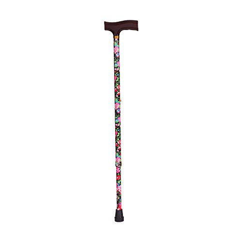 DMI DMI Lightweight Adjustable Designer Cane - Color: Floral Walkers White Smoke