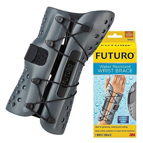 0 FUTURO Water Resistant Wrist Brace, Large/X-Large, Right Hand White Smoke