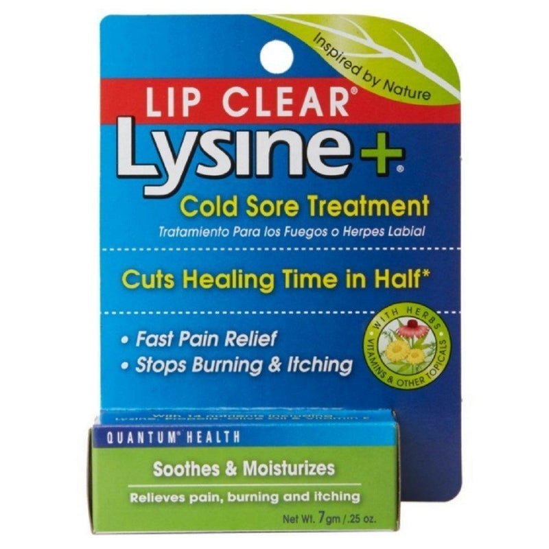 Quantum Health Quantum Health Lysine Plus Cold Sore Treatment Lip Clear Ointment By 0.25 Oz Lip Balms & Treatments Steel Blue