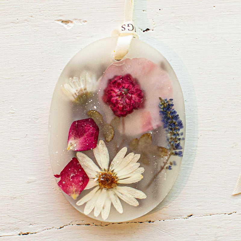 Rosy Rings Petite Sachet - Apricot Rose Sachet Light Gray