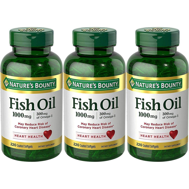 Nature's Bounty Nature's Bounty Fish Oil, Dietary Supplement, Omega-3, Supports Heart Health, 1000 Mg, 220 Coated Softgels Vitamins & Supplements White Smoke