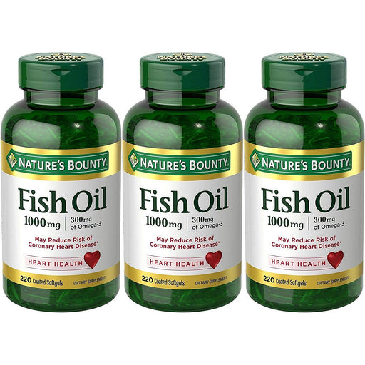 Nature's Bounty Nature's Bounty Fish Oil, Dietary Supplement, Omega-3, Supports Heart Health, 1000 Mg, 220 Coated Softgels Vitamins & Supplements White Smoke